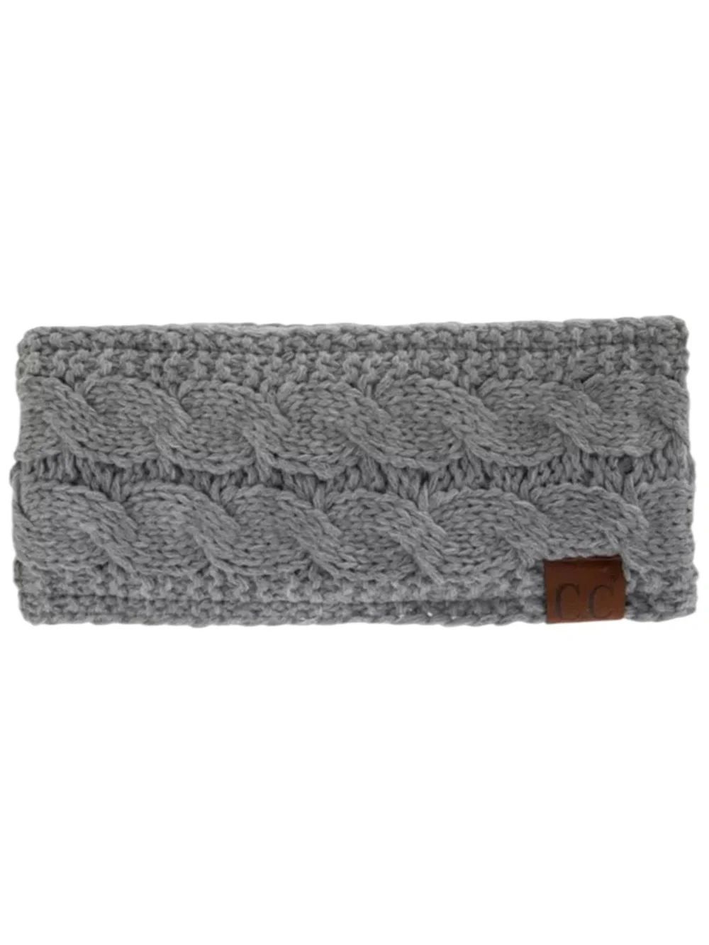 CC Cable Knit Head Wrap - Gray